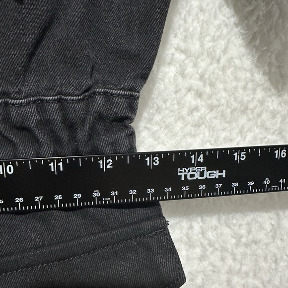 Nasty Gal Collection Black Denim Fringe Detailing Zip Up Front Jumpsuit Sz‎ US 4 - Picture 14 of 16